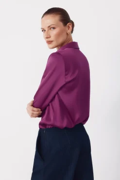 Cortefiel Camisa satinada^Mujer Camisas Y Blusas