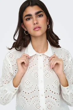 Only Camisa troquelada manga larga^Mujer Camisas Y Blusas