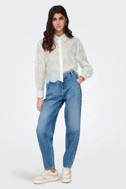 Only Camisa troquelada manga larga^Mujer Camisas Y Blusas