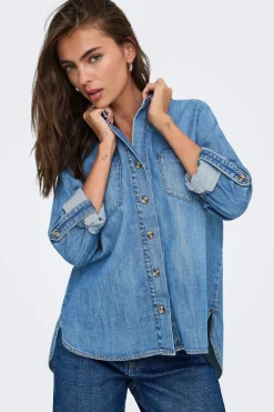 Only Camisa vaquera bolsillos frontales^Mujer Camisas Y Blusas