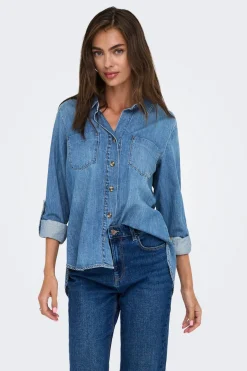 Only Camisa vaquera bolsillos frontales^Mujer Camisas Y Blusas