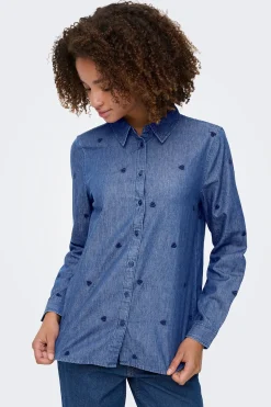 JDY Camisa vaquera bordada^Mujer Camisas Y Blusas