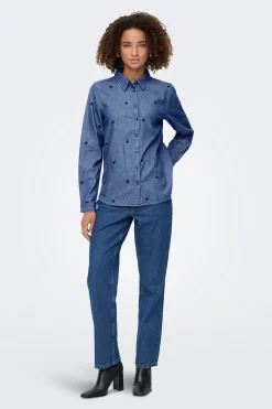 JDY Camisa vaquera bordada^Mujer Camisas Y Blusas