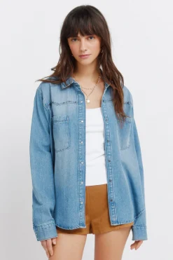 Springfield Camisa vaquera canes&uacute;^Mujer Camisas Y Blusas