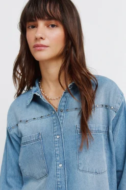 Springfield Camisa vaquera canes&uacute;^Mujer Camisas Y Blusas