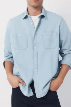 Cortefiel Camisa vaquera chambray manga larga^Hombre Camisas