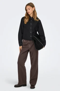 Only Camisa vaquera cropped^Mujer Camisas Y Blusas