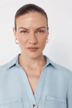 Cortefiel Camisa Vaquera Tencel^Mujer Camisas Y Blusas