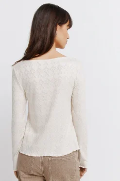 Springfield Camiseta acabado ondas^Mujer Camisetas