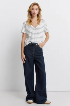 Springfield Camiseta b&aacute;sica algod&oacute;n cuello pico^Mujer Camisetas|Basic Bar