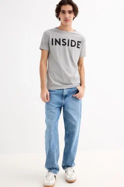 Inside Camiseta B&aacute;sica Print Logo^Hombre Camisetas
