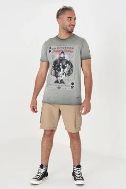 Brave Soul Camiseta calavera manga corta^Hombre Camisetas