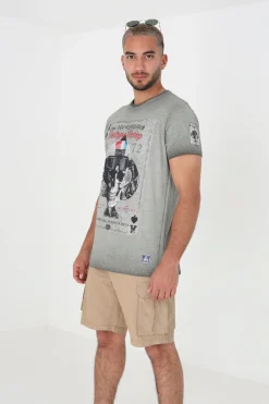 Brave Soul Camiseta calavera manga corta^Hombre Camisetas