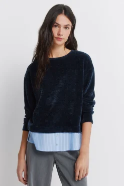 Springfield Camiseta Chenilla bimateria^Mujer Camisetas