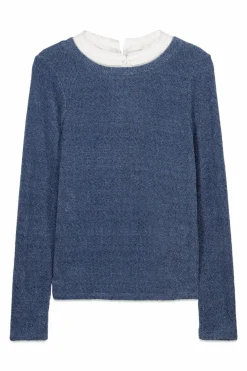 Springfield Camiseta chenilla cuello combinado^Mujer Camisetas