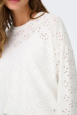 Only Camiseta con calados^Mujer Camisetas