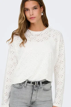 Only Camiseta con calados^Mujer Camisetas