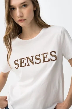 Tiffosi Camiseta con letras^Mujer Camisetas