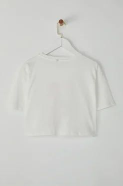 Trendyol Camiseta corta texto^Mujer Camisetas