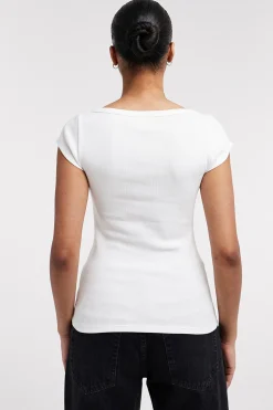 Topshop Camiseta cuello cuadrado^Mujer Camisetas