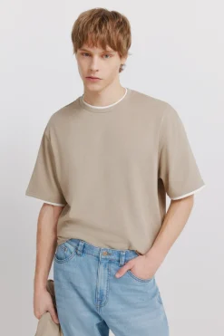 Springfield Camiseta cuello doble^Hombre Camisetas