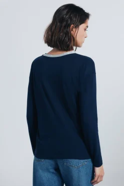 Springfield Camiseta cuello lurex^Mujer Camisetas