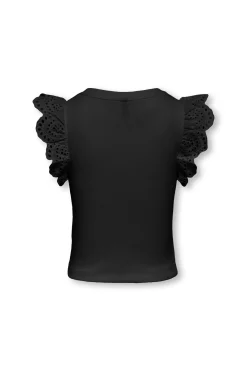 Only Girls Camiseta de canal&eacute; con volantes bordados^Niños Camisetas