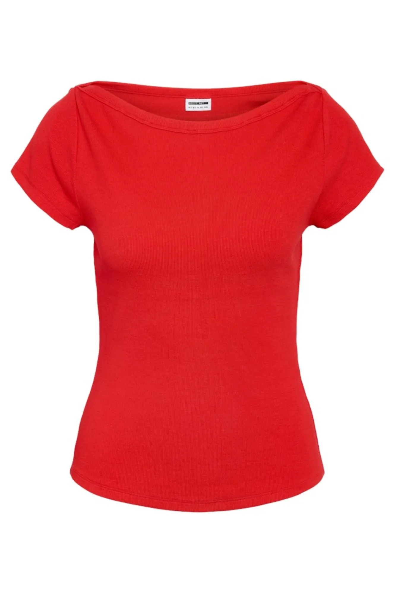 Noisy May Camiseta de manga corta con cuello barco^Mujer Camisetas