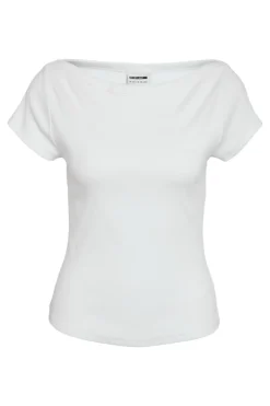 Noisy May Camiseta de manga corta con cuello barco^Mujer Camisetas