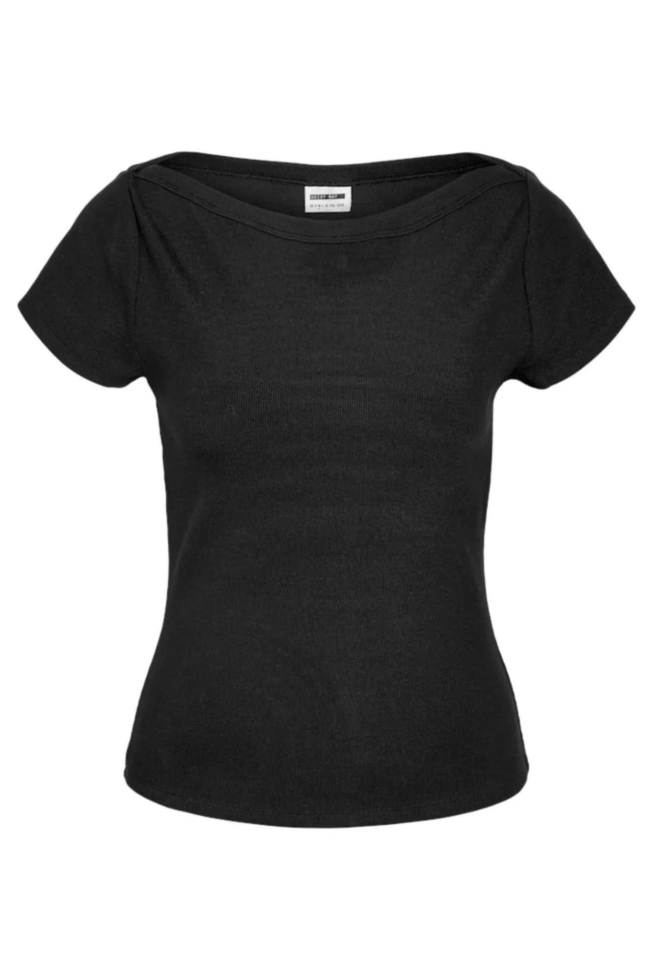 Noisy May Camiseta de manga corta con cuello barco^Mujer Camisetas