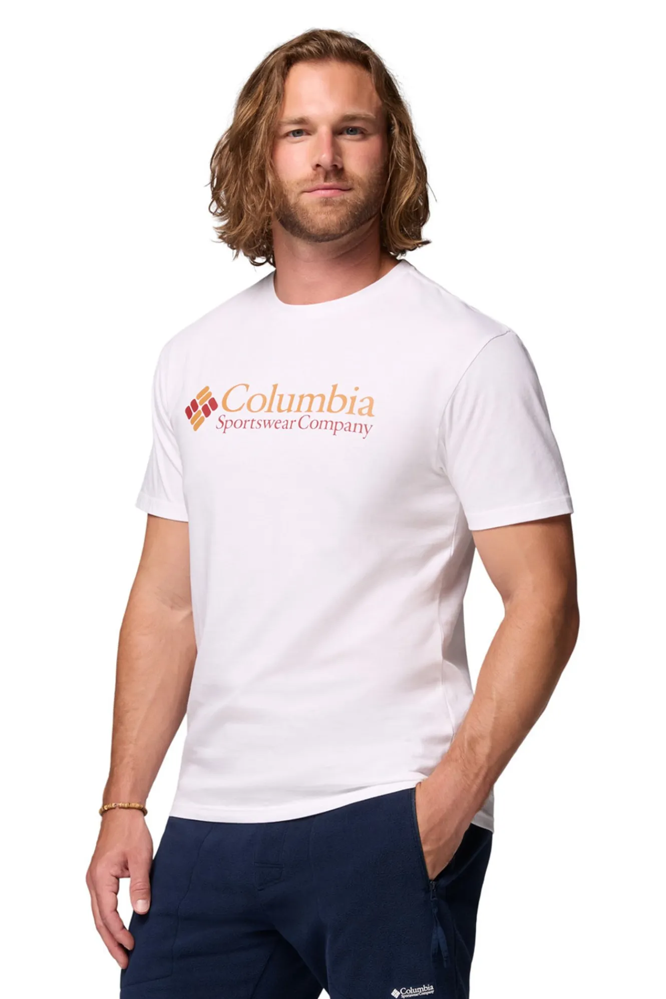 Columbia Camiseta de manga corta de algod&oacute;n org&aacute;nico Basic Logo&trade; de para hombre^Hombre Deporte