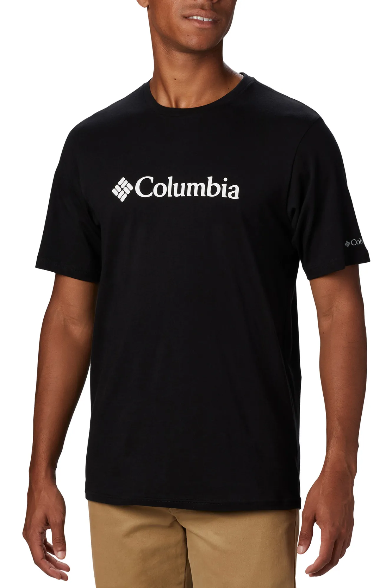 Columbia Camiseta de manga corta de algod&oacute;n org&aacute;nico Basic Logo&trade; de para hombre^Hombre Deporte