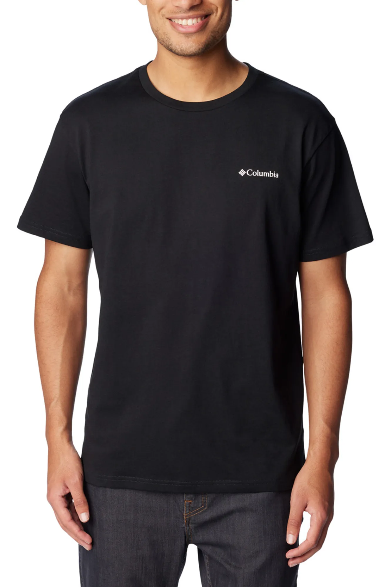 Columbia Camiseta de manga corta de algod&oacute;n org&aacute;nico Basic Logo&trade; de para hombre^Hombre Deporte