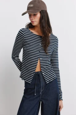 Springfield Camiseta de rayas con botenes^Mujer Camisetas