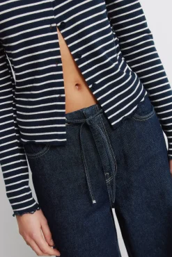 Springfield Camiseta de rayas con botenes^Mujer Camisetas