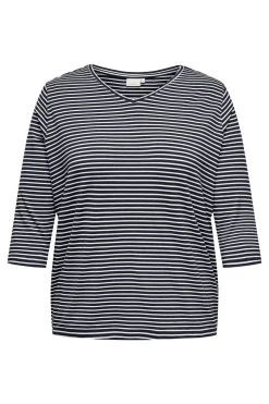 Only Carmakoma Camiseta de rayas talla grande^Mujer Camisetas