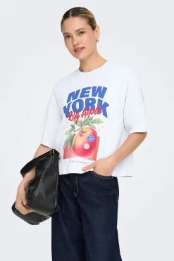 Only Camiseta dibujo frontal^Mujer Camisetas