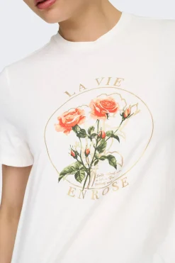 Only Camiseta dibujo frontal^Mujer Camisetas