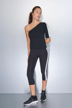 Dash and Stars Camiseta escote asimétrico bicolor^Mujer Deporte