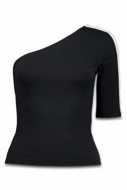 Dash and Stars Camiseta escote asimétrico bicolor^Mujer Deporte