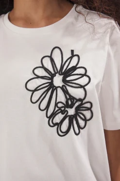 Trendyol Camiseta flor manga corta^Mujer Camisetas