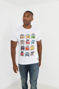 Brave Soul Camiseta furgonetas manga corta^Hombre Camisetas
