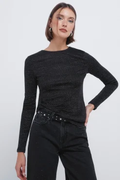 Springfield Camiseta lurex escote espalda^Mujer Camisetas