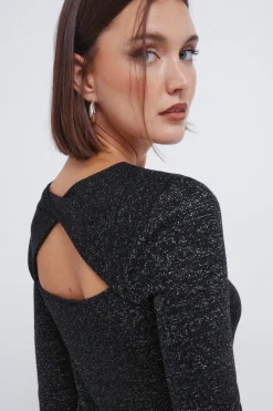 Springfield Camiseta lurex escote espalda^Mujer Camisetas