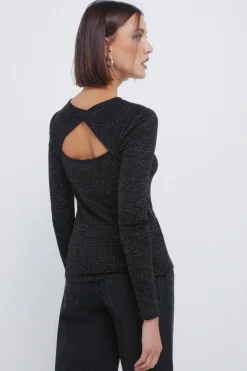 Springfield Camiseta lurex escote espalda^Mujer Camisetas