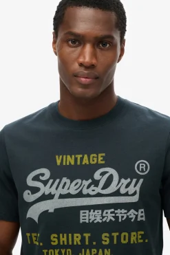 Superdry Camiseta manga corta b&aacute;sica con logotipo grande^Hombre Camisetas