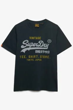 Superdry Camiseta manga corta b&aacute;sica con logotipo grande^Hombre Camisetas