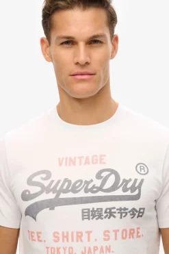 Superdry Camiseta manga corta b&aacute;sica con logotipo grande^Hombre Camisetas