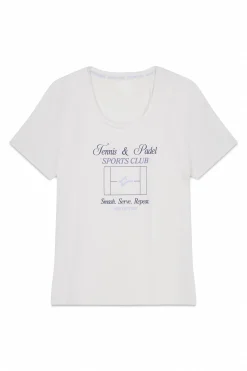 Dash and Stars Camiseta manga corta blanca^Mujer Deporte