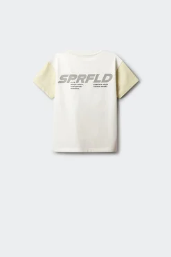 Springfield Kids Camiseta manga corta contrastes ni&ntilde;o^Niños Camisetas